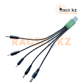 USB кабель с круглыми разъемами для зарядки 5IN1
